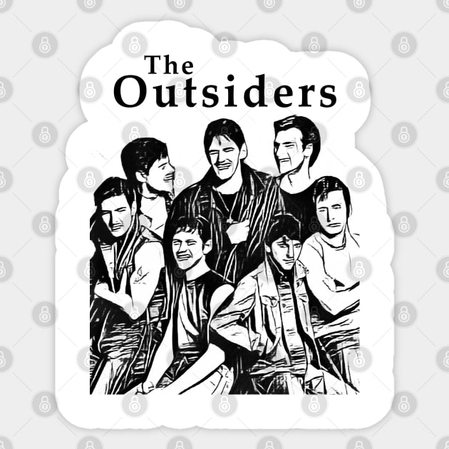 The Outsiders Sticker by RetroScribbles